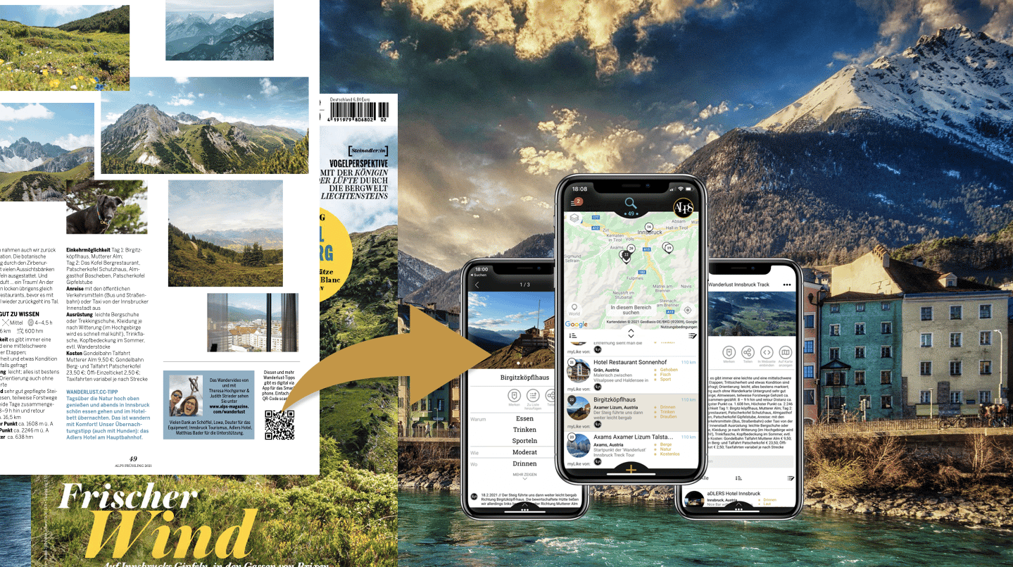 myLike ALPS magazine - now as digital guide for the Alps